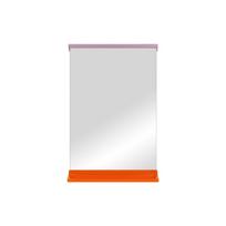 Sieninis veidrodis su lentyna su medžio masyvo rėmu 50x75 cm Lun – noo.ma