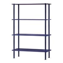 Mėlynos spalvos pastatoma lentyna iš ąžuolo 80x127x35 cm Teidi – noo.ma
