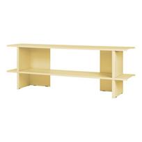 Geltonos spalvos iš metalo pastatoma lentyna 160x57x37 cm Hes – noo.ma