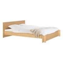 Natūralios spalvos dvigulė lova iš medžio drožlių plokštės/iš faneros iš ąžuolo su lovos grotelėmis 160x200 cm Valt – noo.ma