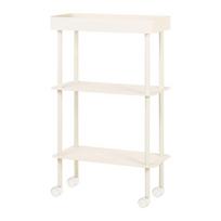 Smėlio spalvos iš metalo lentyna ant ratukų 60x97x30 cm Nolle – noo.ma