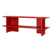 Raudonos spalvos iš metalo pastatoma lentyna 160x57x37 cm Hes – noo.ma