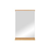 Sieninis veidrodis su lentyna su medžio masyvo rėmu 50x75 cm Lun – noo.ma