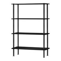 Juodos spalvos pastatoma lentyna iš ąžuolo 80x127x35 cm Teidi – noo.ma