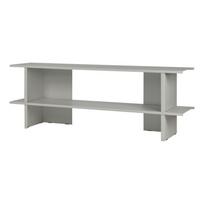 Šviesiai pilkos spalvos iš metalo pastatoma lentyna 160x57x37 cm Hes – noo.ma