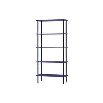 Mėlynos spalvos pastatoma lentyna iš ąžuolo 80x163x35 cm Teidi – noo.ma
