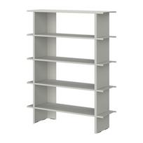 Šviesiai pilkos spalvos iš metalo knygų spinta 120x156x37 cm Hes – noo.ma
