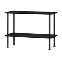 Juodos spalvos pastatoma lentyna iš ąžuolo 80x54,5x35 cm Teidi – noo.ma
