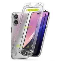 Ringke iPhone 15/16 Ekrano apsauginė plėvelė Premium Easy Slide Tempered Glass 9H su montavimo įrankiu (2 vnt.) Permatoma