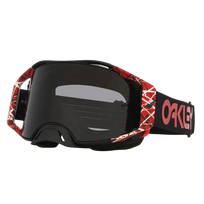 OAKLEY MX akiniai Airbrake raudoni eddie su tamsiai pilka spalva