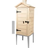 Medinė rūkykla su nerūdijančio plieno pagrindu 200L 100cm 15–20kg 4 kabliai FSC sertifikuota fanera 330383 Browin