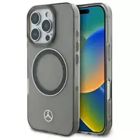 Mercedes MEHMP16X23HUOSK iPhone 16 Pro Max 6.9" Black Hard Case with Silver Ring MagSafe