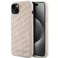Karl Lagerfeld KLHCP15MPQKPMP iPhone 15 Plus | 14 Plus 6.7" pink quilted K pattern hardcase