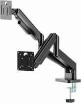 Gembird Desk arm for two monitors, adjustable, from 17 to 32 inches, load capacity up to 10 kg, black