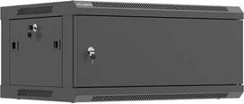 Lanberg Rack cabinet wall-mounted 19-inch 4U 600x450 black metal door (flat pack)