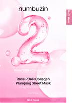 Numbuzin - No.2 Rose PDRN Collagen Plumping Sheet Mask - 5 PACK