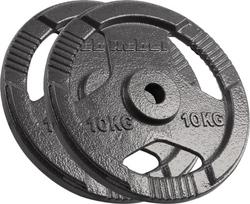 Rebel Cast iron weight set 2x10kg, bore 31mm, disc with handles, REBEL ACTIVE