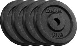 Rebel Cast iron weight set 4x5kg, bore 31mm, classic disc, REBEL ACTIVE
