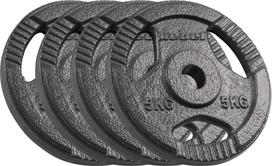 Rebel Cast iron weight set 4x5kg, bore 31mm, disc with handles, REBEL ACTIVE
