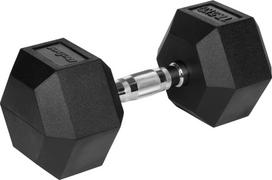 Rebel Rubberized cast iron dumbbell HEX 17.5 kg REBEL ACTIVE