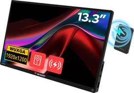 Verbatim - Portable 13.3 WUXGA Touch Monitor ALU with Wireless Power Supply incl. Power Bank 5000mAh