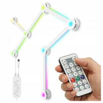 Modulinė LED sieninė lempa RGB su garso jutikliu ir nuotolinio valdymo pultu