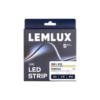 LED juosta, 5m ritė, 24Vdc, 19W/m, COB 840LED/m, RGB +WW 3000K, IP20, 180°