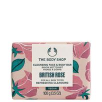 THE BODY SHOP British Rose Cleansing Face & Body Bar 100g