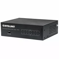 Intellinet 561204 tinklo komutatorius Valdomas Gigabit Ethernet (10/100/1000) Maitinimas per Eternetą (PoE) Juoda