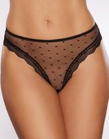 Allure Lingerie Shhh juodos permatomos kelnaitės - S-L