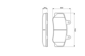BOSCH Stabdžių kaladėlių komplektas Brake pad set 0 986 460 961