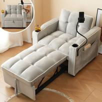 Ištraukiama miegamoji sofa 3in1 su laikikliais 83x167x76 cm 1 vnt.