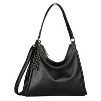 Petnešinė rankinė - TOM TAILOR - Finna Hobo Bag M - Juoda - Poliuretanas - 27x30x3 cm