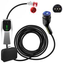 Elektromobilių įkroviklis Junsun 2 tipo 22kW 32A 3 fazių 5.0m LCD ekranas CEE kištukas