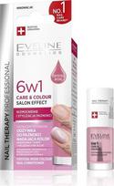 Nagų kondicionierius Eveline Cosmetics Nail Therapy Prof. 6in1 Care&Colour Crystal Rose, 5ml