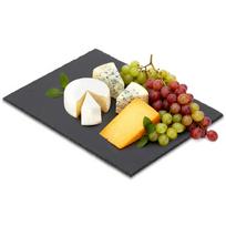 Stačiakampio formos skalūno akmens serviravimo padėklas 40x30 cm juodas Orion