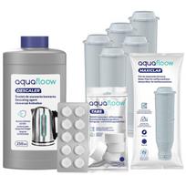 AquaFlow kavos aparatų priežiūros ir valymo rinkinys, skirtas „Krups“ ir „Nivona“ kavos aparatams.