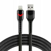 everActive USB – Lightning laidas su LED apšvietimu, 1 m, juodas