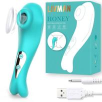 2in1 klitorio stimuliatorius ir vibratorius LIVMAN E-82 su 10 vibracijos ir 10 čiulpimo režimų
