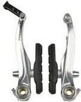 FISCHER Fahrrad-Bremskörper V-Brake, vorne und hinten inkl. Bremsschuhe, geeignet für Alufelgen vorne und hinten, - 1 Stück (85202)