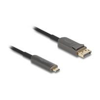 Delock Aktives Optisches Kabel USB Type-C™ zu DisplayPort 8K 60 Hz 40Gbps 5 m