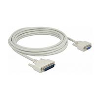 Delock Serielles Kabel D-Sub 25 Stecker zu D-Sub 9 Buchse 5 m