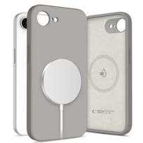 Tech-Protect Silikoninis MagSafe Dėklas, skirtas iPhone 16e / 17e - pilkas