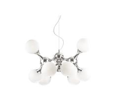 Ideal Lux - NODI pakabinama liustra ant trosų 9xE14/28W/230V, skersmuo 80 cm, blizgus chromas/balta