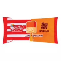 Sausainių skonio ledai su sausainių įdaru GAIDELIS ir karamelės skonio glaistu KAR KAR,70ml