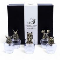 Stiklinių dovanų rinkinys su gyvūnais Wild Forest Creatures, 6 vnt., 100 ml