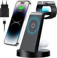 KLiHD 3-in-1 belaidė įkrovimo stotelė iPhone, Apple Watch ir AirPods, 18 W (KLH-3IN1)