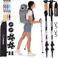 TrailBuddy sulankstomos trekingo lazdos iš 7075 aliuminio su kamštine rankena (2 vnt.) (TB-POL01)