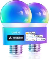 Linkind Smart E27 LED Lemputė RGB + CCT 2 vnt. Alexa Google Home (LK-RGB-E27)