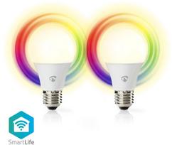 Nedis SmartLife RGB LED išmanioji lemputė (2 vnt.) (WIFILW10WT2)